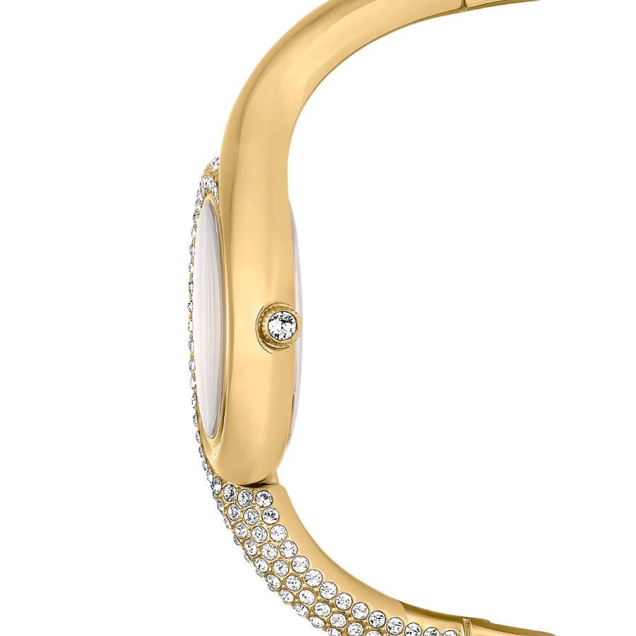 Swarovski Dextera Asymmetric Watch, Swiss Made, Metal bracelet, Gold tone, Gold-tone Finish -Swarovski