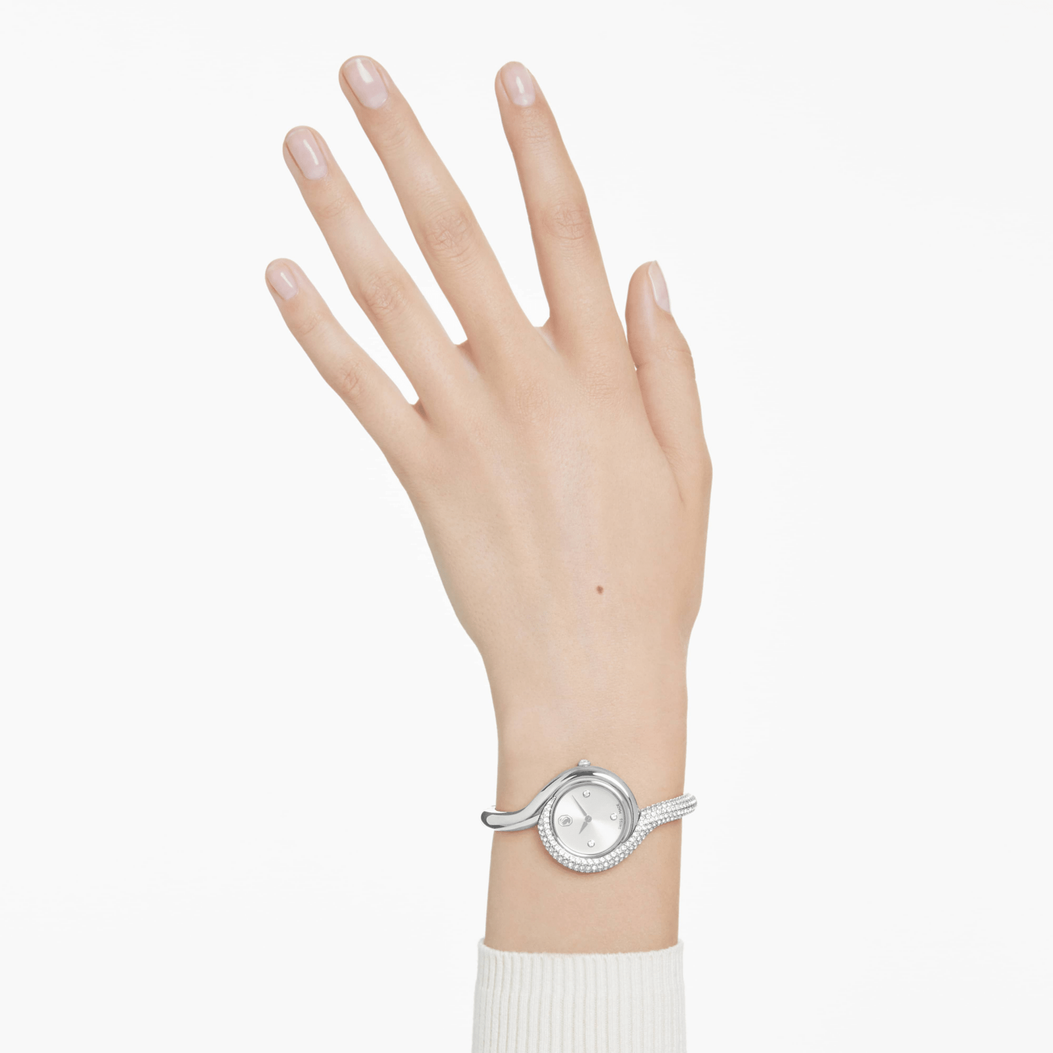 Swarovski Dextera Asymmetric Watch, Swiss Made, Metal Bracelet, Silver Tone, Stainless Steel -Swarovski