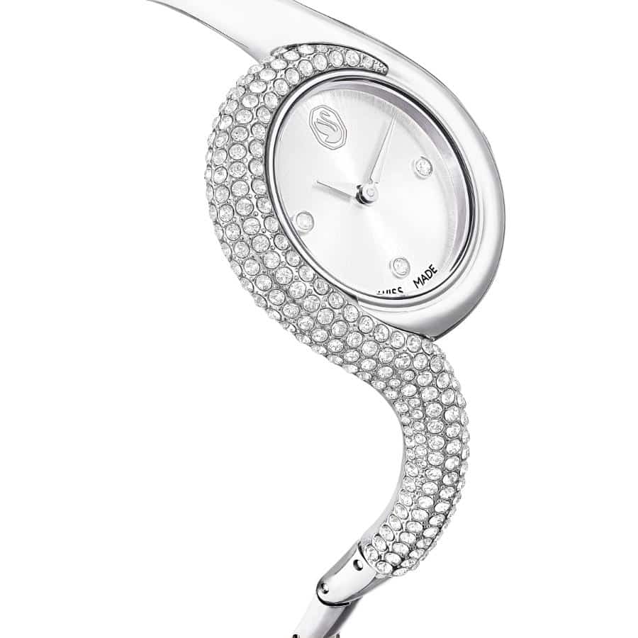 Swarovski Dextera Asymmetric Watch, Swiss Made, Metal Bracelet, Silver Tone, Stainless Steel -Swarovski