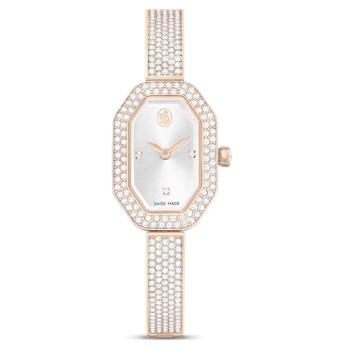 Swarovski Dextera Bangle Watch Swiss Made Metal Bracelet Gold Tone Champagne Gold-Tone Finish -Swarovski