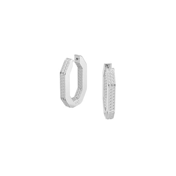 Swarovski Dextera Hoop Earrings Octagon Shape -Swarovski