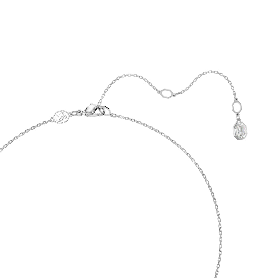 Swarovski Dextera Pendant, Pavé, White, Rhodium Plated -Swarovski