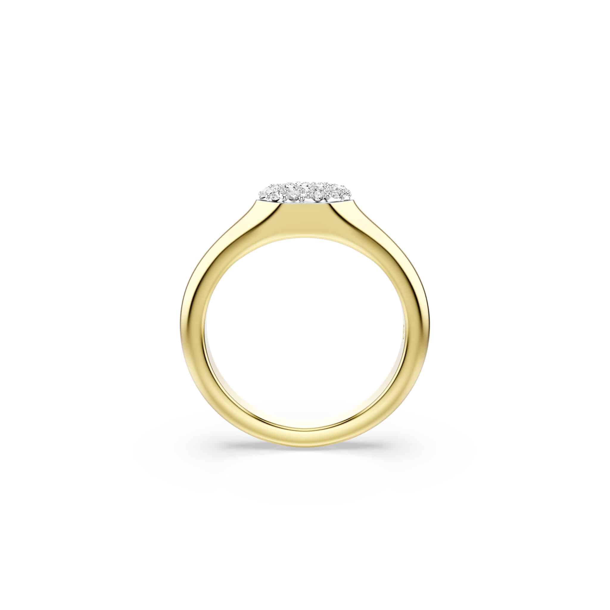 Swarovski Dextera Ring, Mixed Cuts, White, Gold-tone Plated -Swarovski