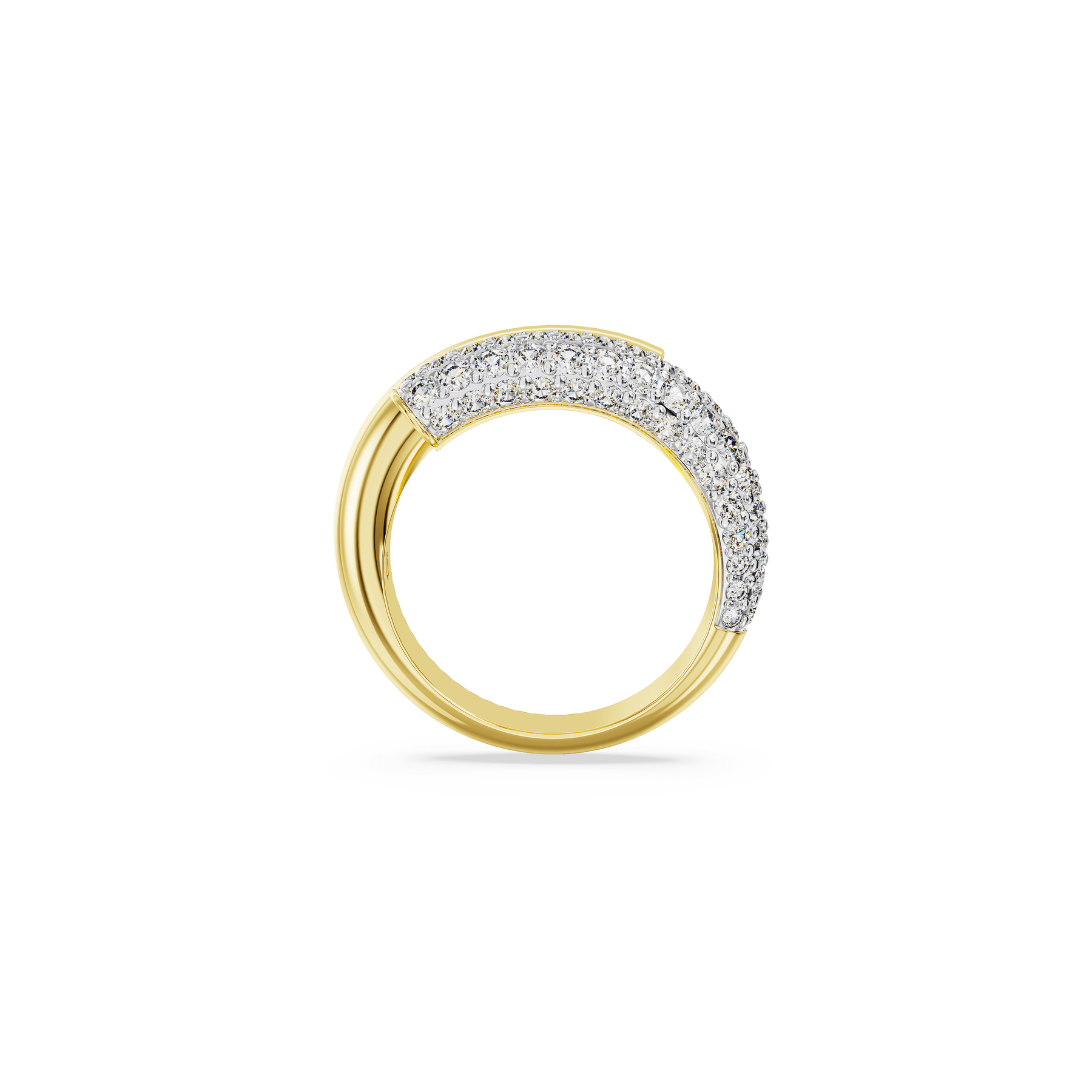 Swarovski Dextera ring White, Gold-tone plated -Swarovski