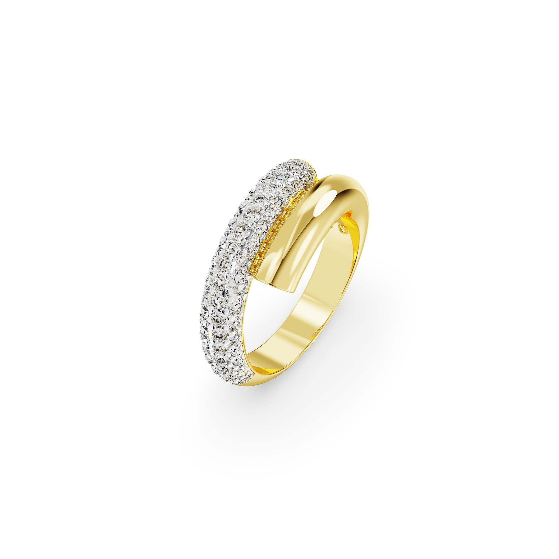 Swarovski Dextera ring White, Gold-tone plated -Swarovski
