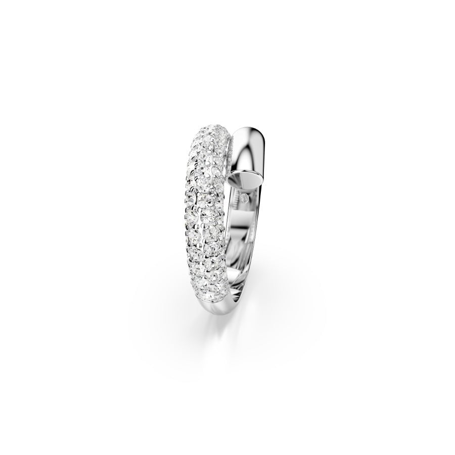 Swarovski Dextera Ring, White, Rhodium Plated -Swarovski