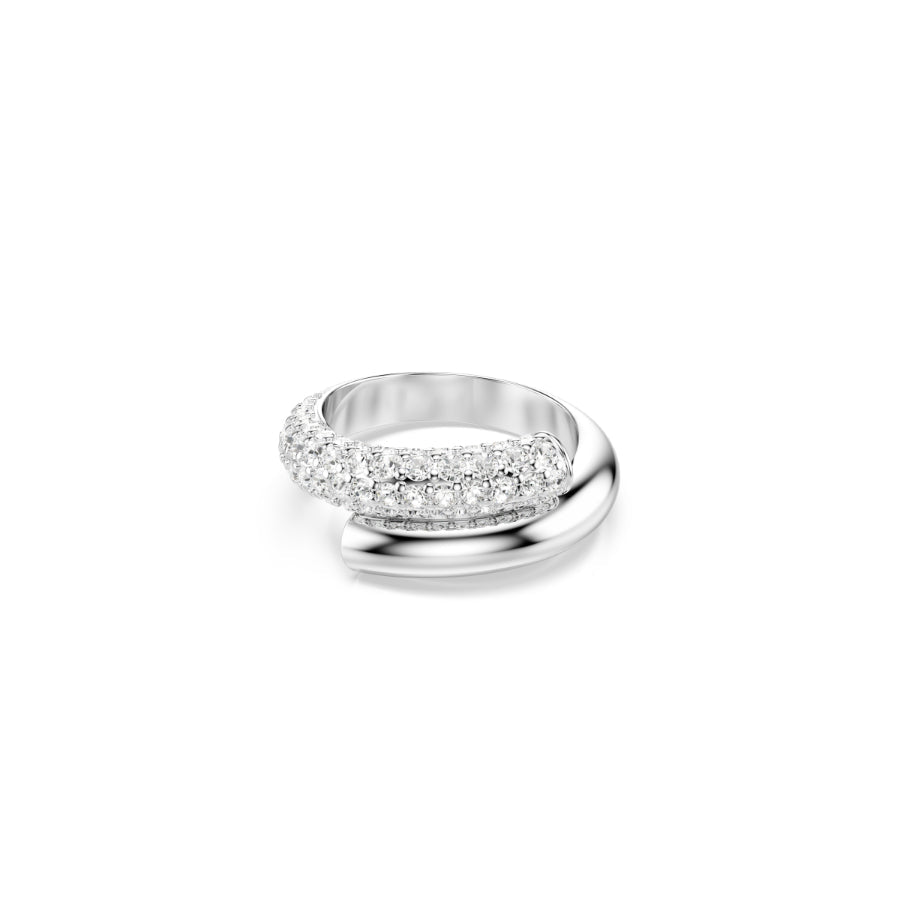 Swarovski Dextera Ring, White, Rhodium Plated -Swarovski