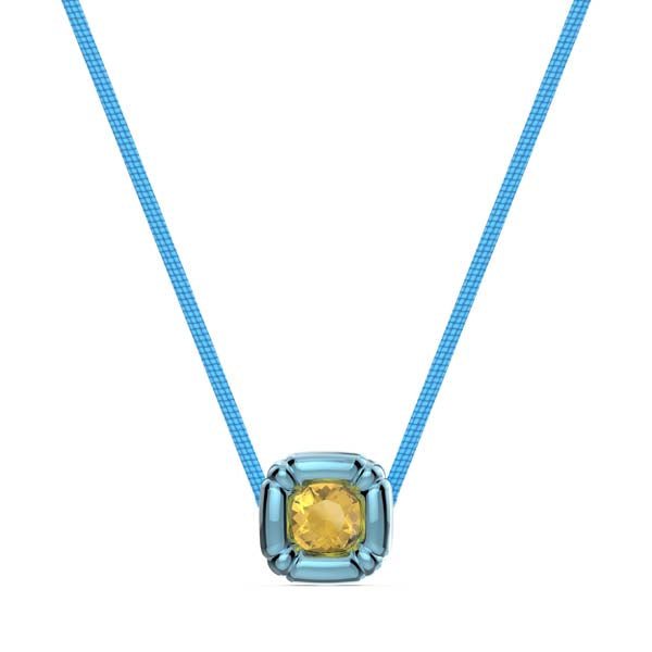 Swarovski Dulcis Choker Necklace, Cushion Cut Crystals, Blue -Swarovski