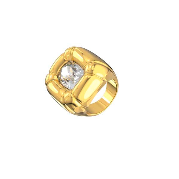 Swarovski Dulcis Cocktail Ring Cushion Cut, Gold tone, Gold-tone Plated -Swarovski