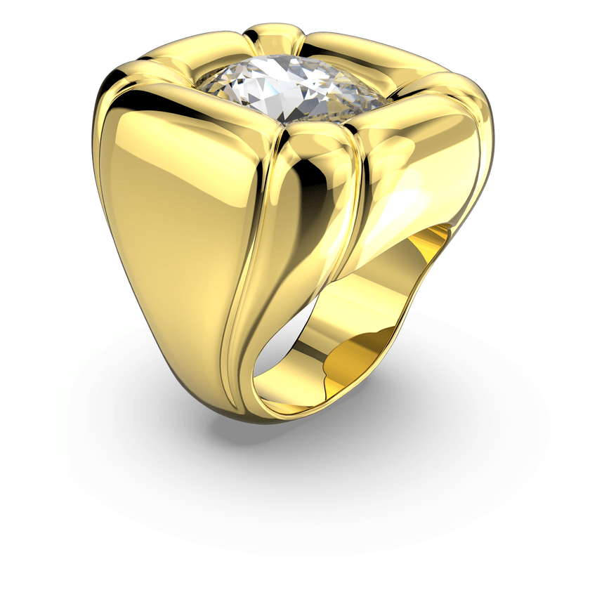 Swarovski Dulcis Cocktail Ring Cushion Cut, Gold tone, Gold-tone Plated -Swarovski