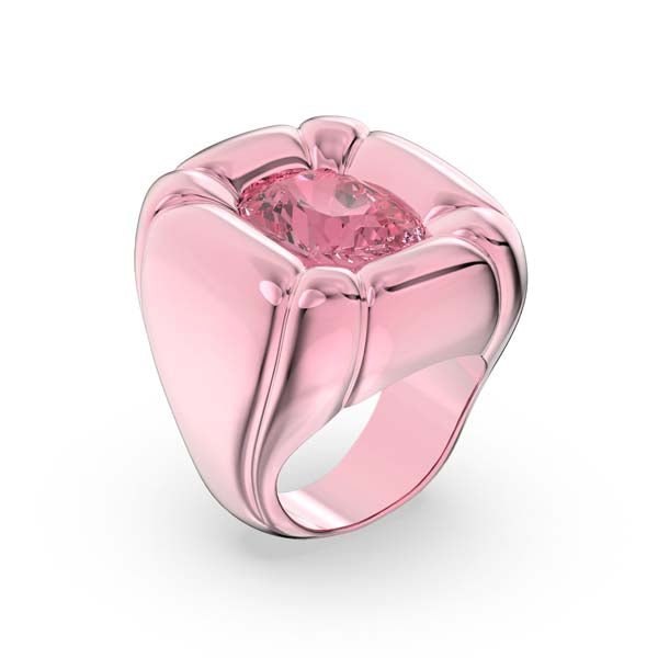 Swarovski Dulcis Cocktail Ring Cushion Cut, Pink -Swarovski