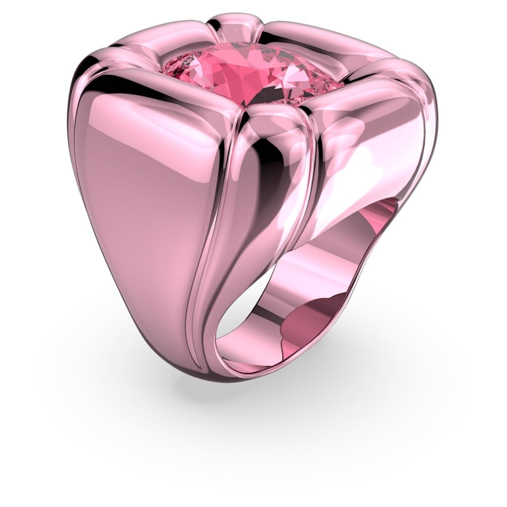 Swarovski Dulcis Cocktail Ring Cushion Cut, Pink -Swarovski