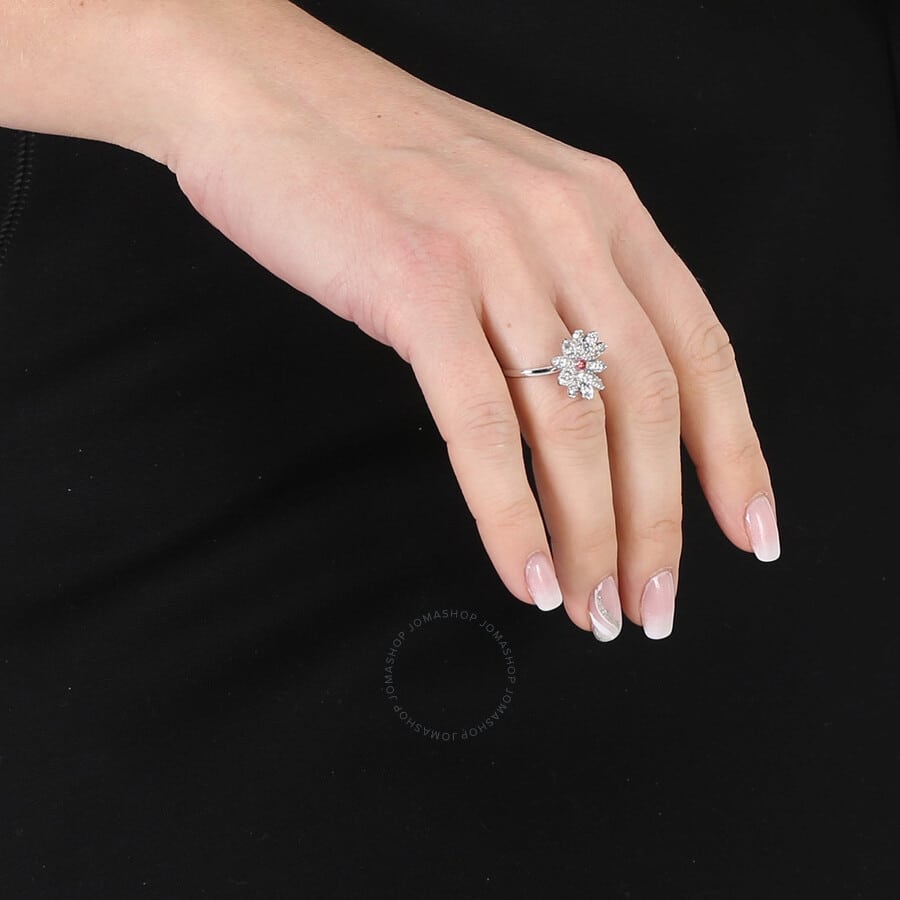 Swarovski Eternal Flower Ring, Pink, Mixed Metal Finish -Swarovski