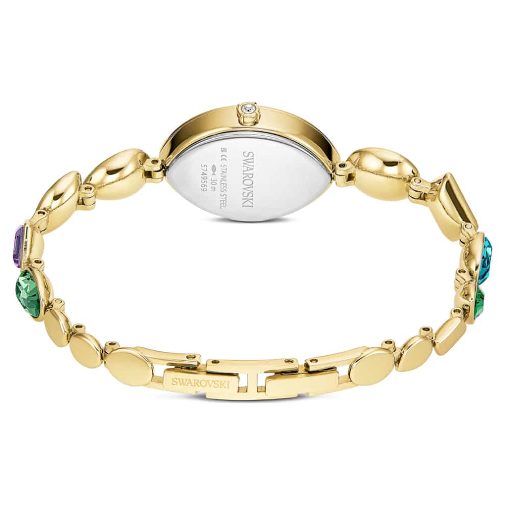 Swarovski Gema Watch, Crystal Bracelet, Gold tone, Gold-tone finish -Swarovski