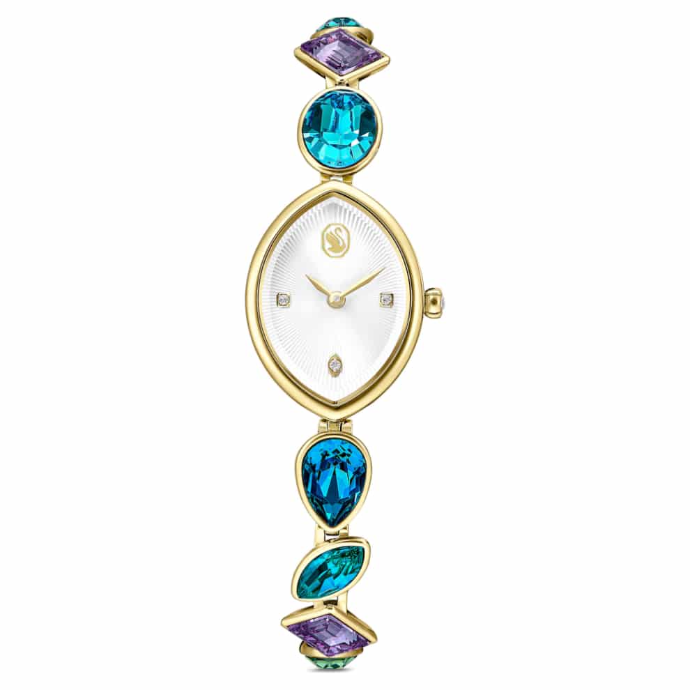 Swarovski Gema Watch, Crystal Bracelet, Gold tone, Gold-tone finish -Swarovski