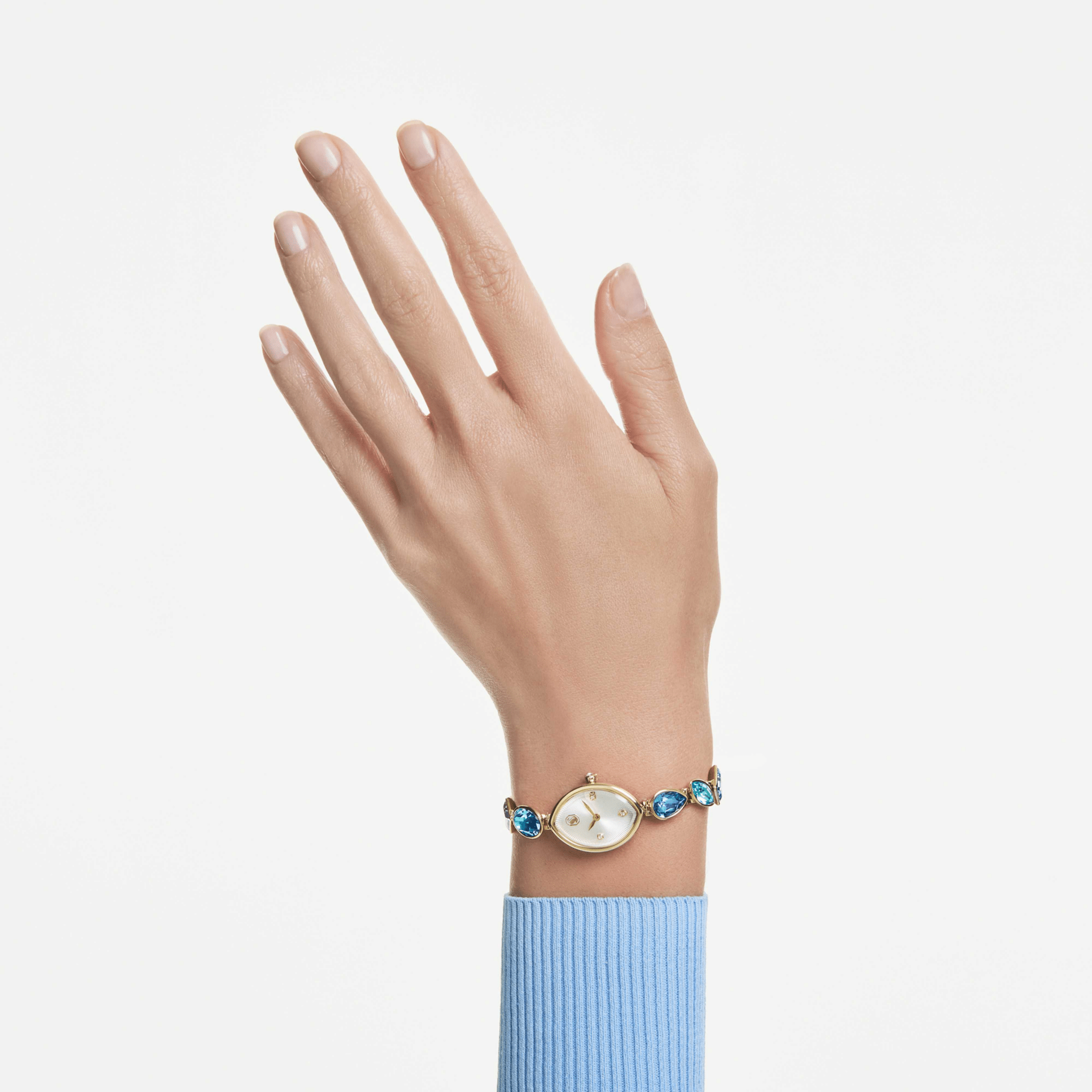 Swarovski Gema Watch, Crystal Bracelet, Gold tone, Gold-tone finish -Swarovski