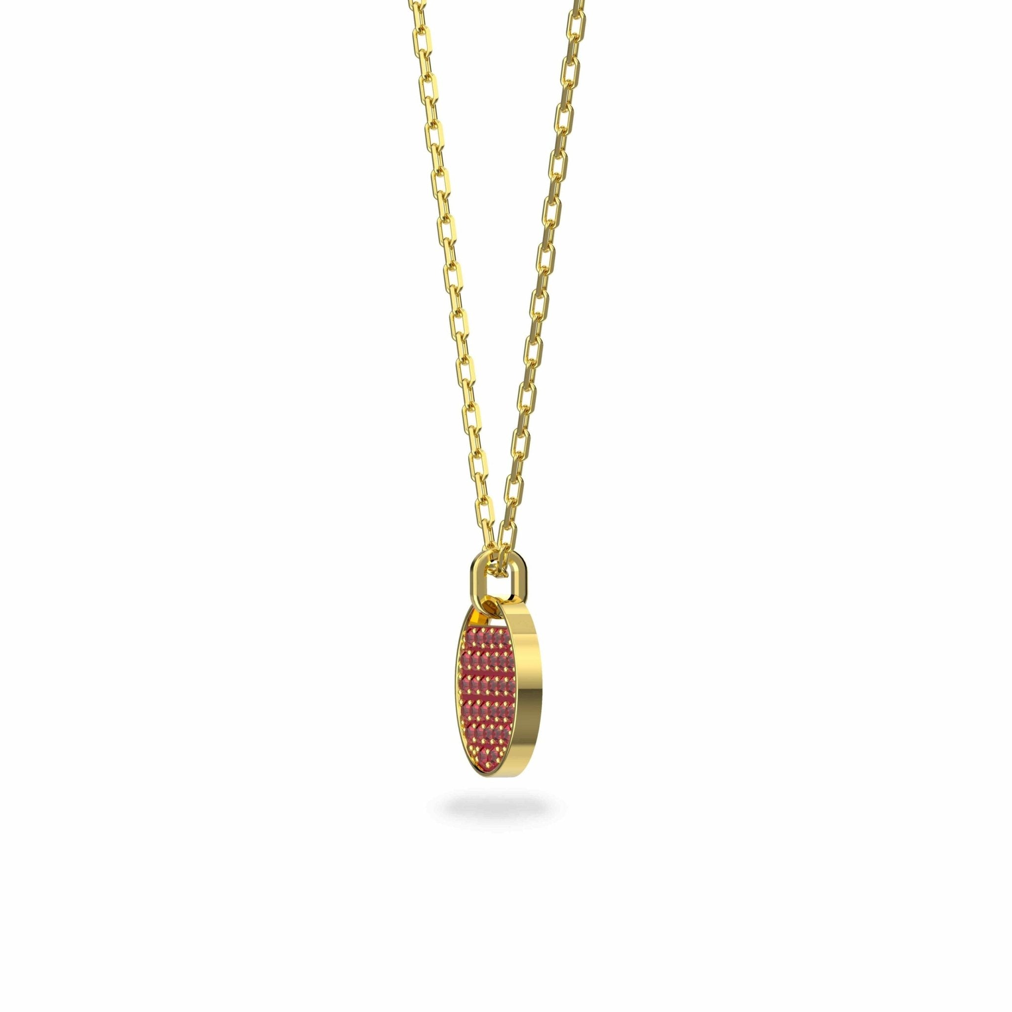 Swarovski Ginger Red Pendant Gold Tone Plated -Swarovski