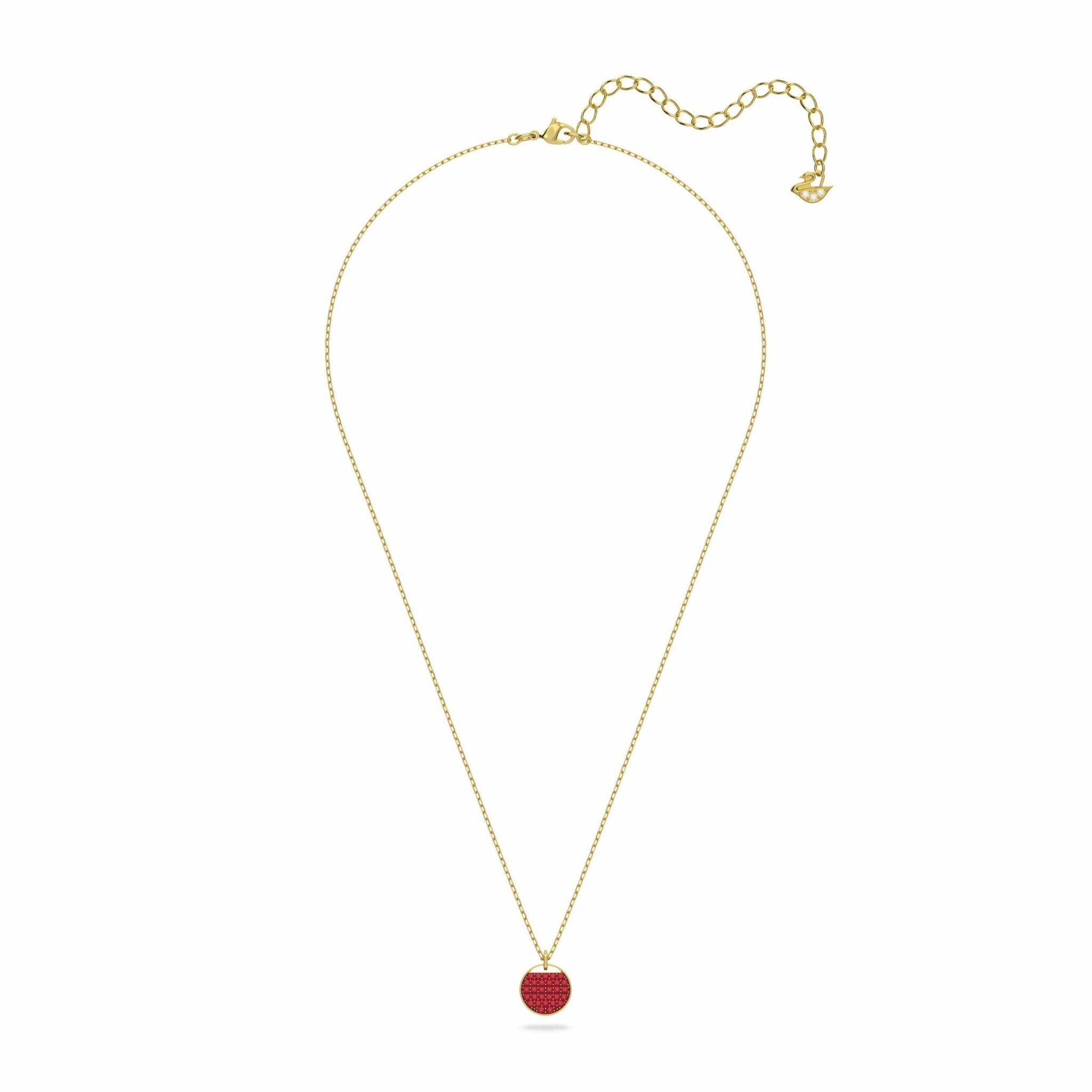 Swarovski Ginger Red Pendant Gold Tone Plated -Swarovski