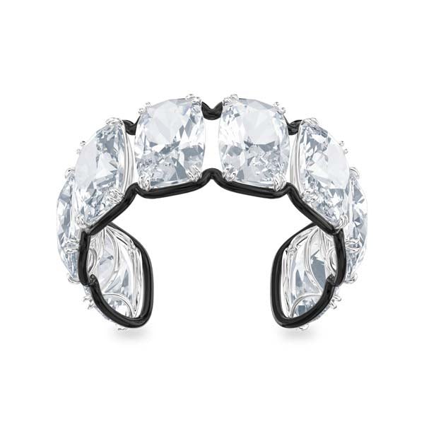 Swarovski Harmonia Cuff Oversized Floating Crystals, White, Mixed Metal Finish Medium -Swarovski