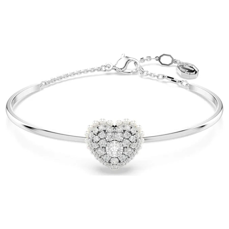 Swarovski Hyperbola Bangle Heart White Rhodium plated -Swarovski