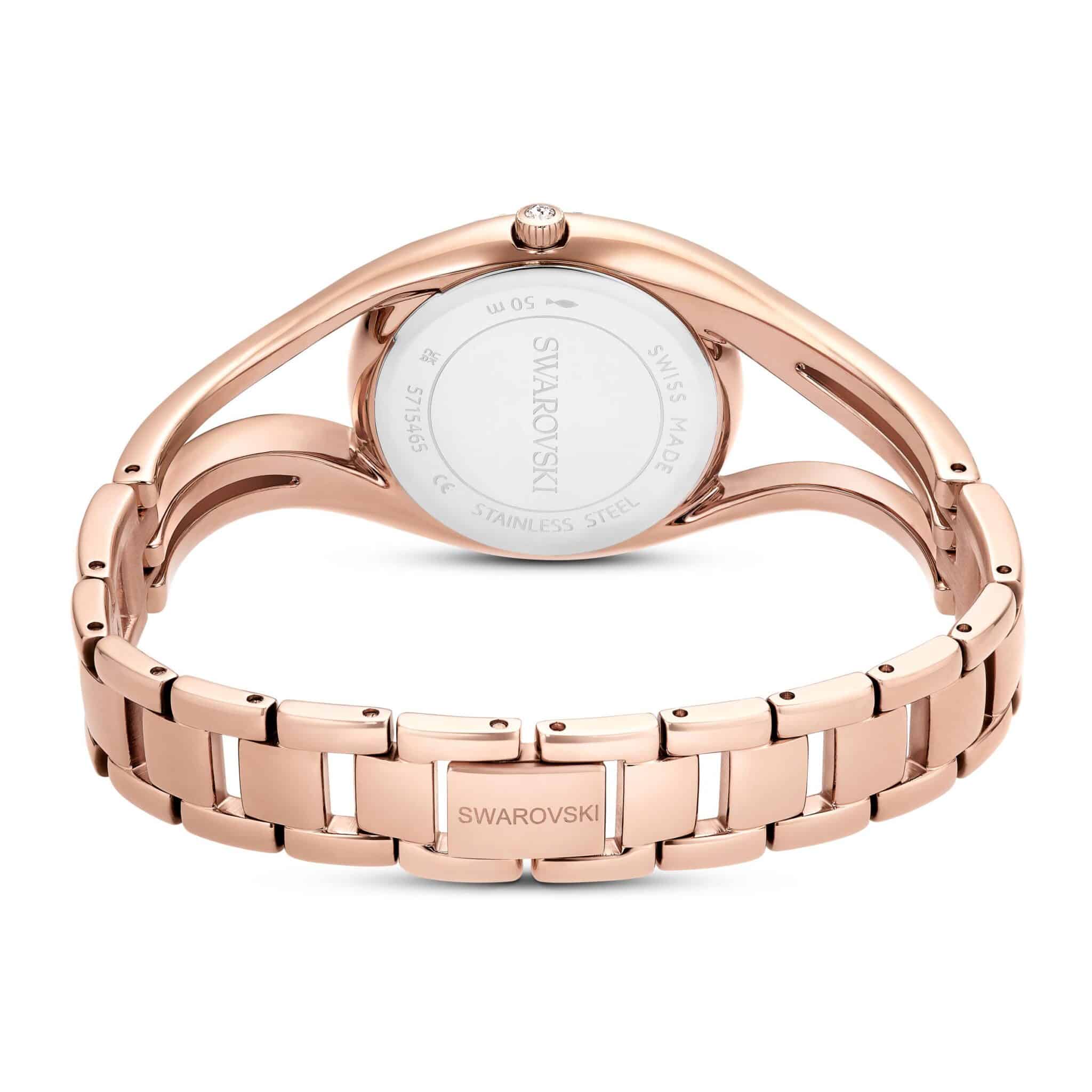 Swarovski Hyperbola Bangle Watch Swiss Made, Rose Gold tone, Rose gold-tone finish -Swarovski