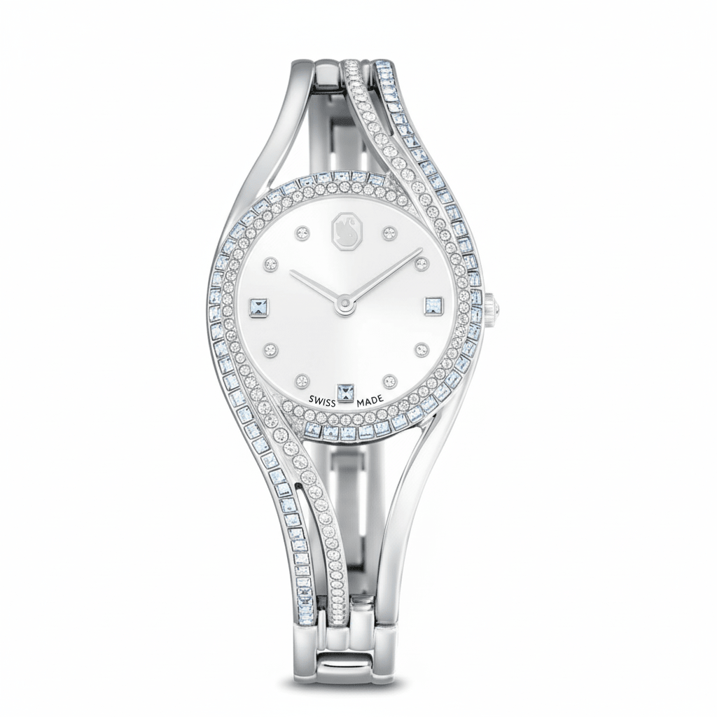 Swarovski Hyperbola Bangle Watch Swiss Made, Stainless steel -Swarovski