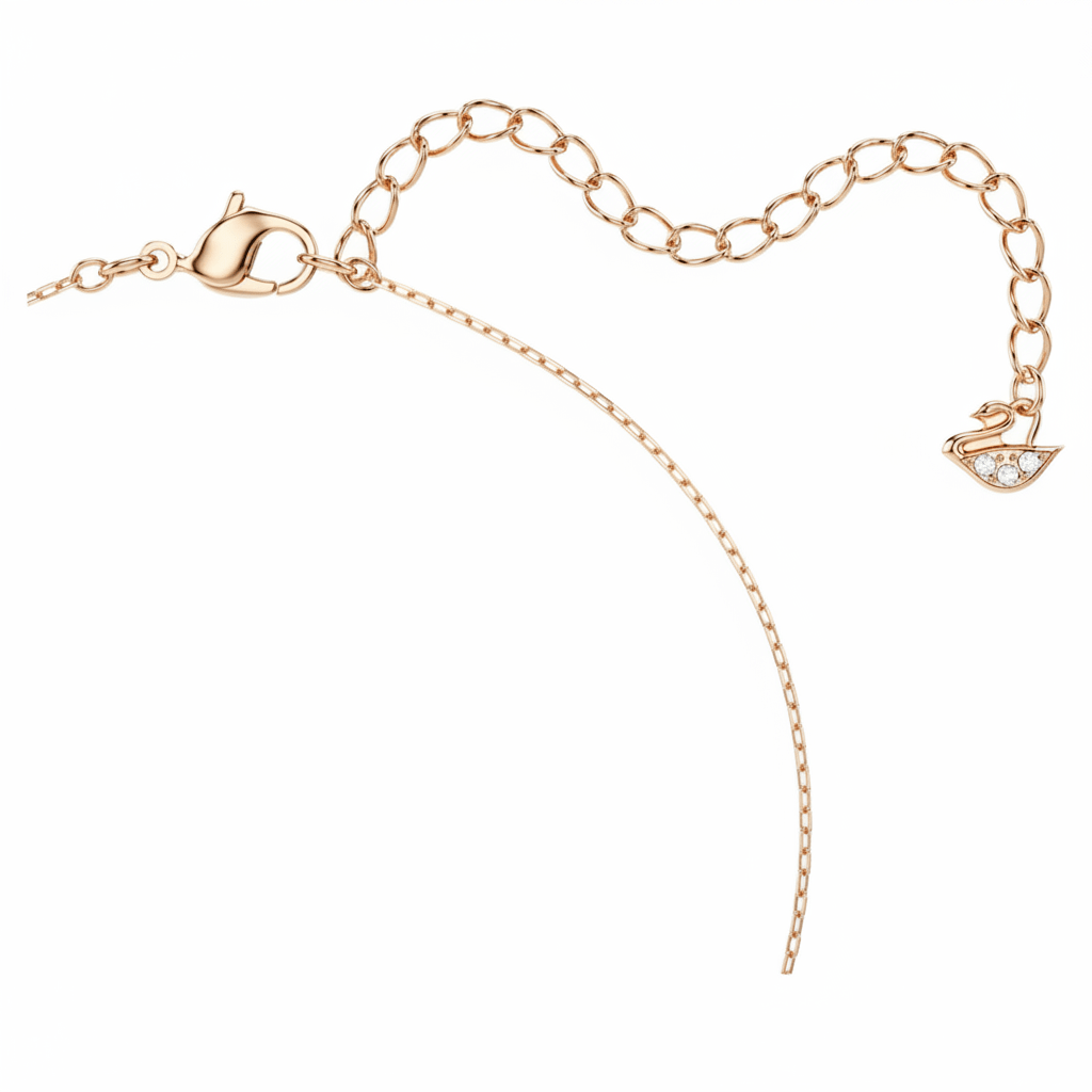 Swarovski Hyperbola necklace Infinity and heart, White, Mixed metal finish -Swarovski