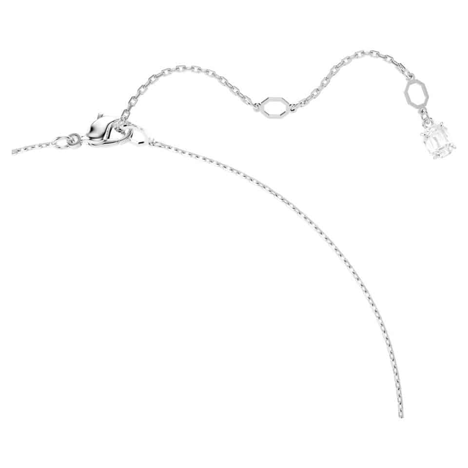 Swarovski Hyperbola Pendant Mixed Cut, White, Rhodium Plated -Swarovski
