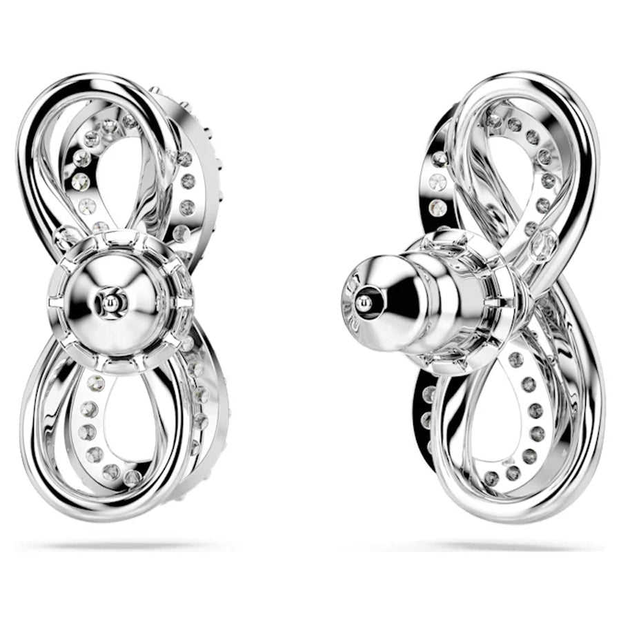 Swarovski Hyperbola Stud Earrings Infinity White Rhodium plated -Swarovski