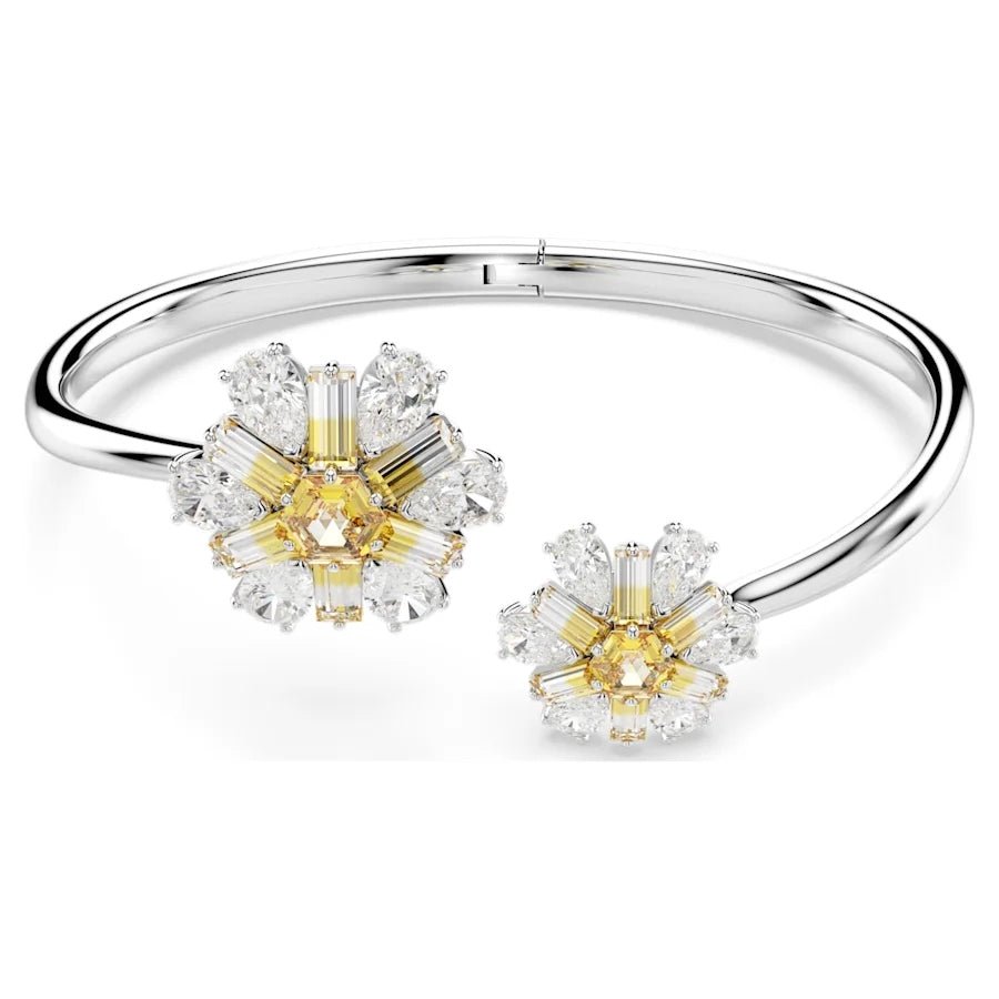 Swarovski Idyllia Bangle Flower Yellow Rhodium plated -Swarovski