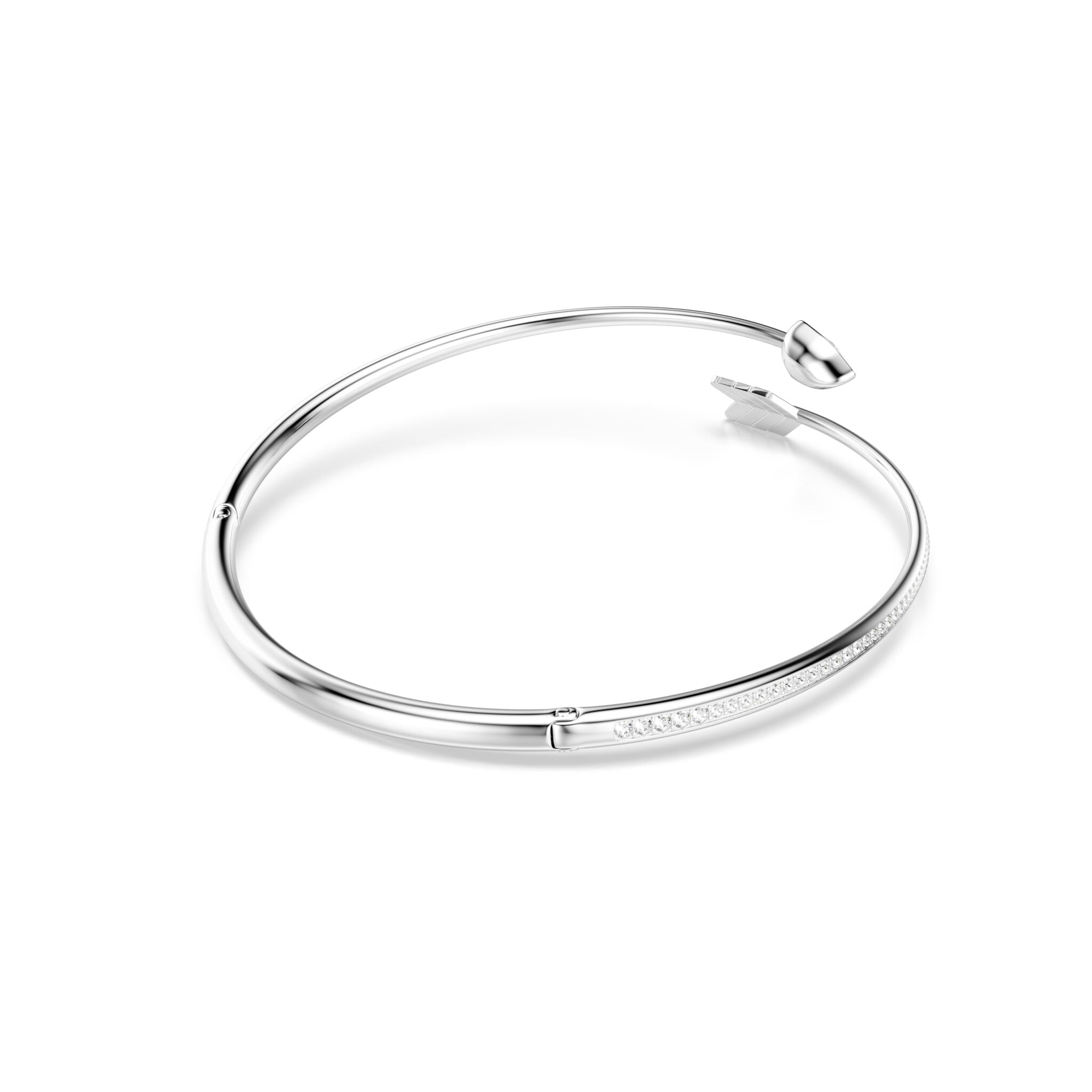 Swarovski Idyllia Choker, Mixed cuts, Arrow, White, Rhodium plated -Swarovski