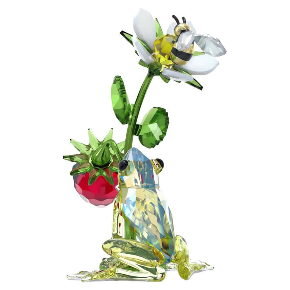 Swarovski Idyllia Frog, Bee and Strawberry -Swarovski