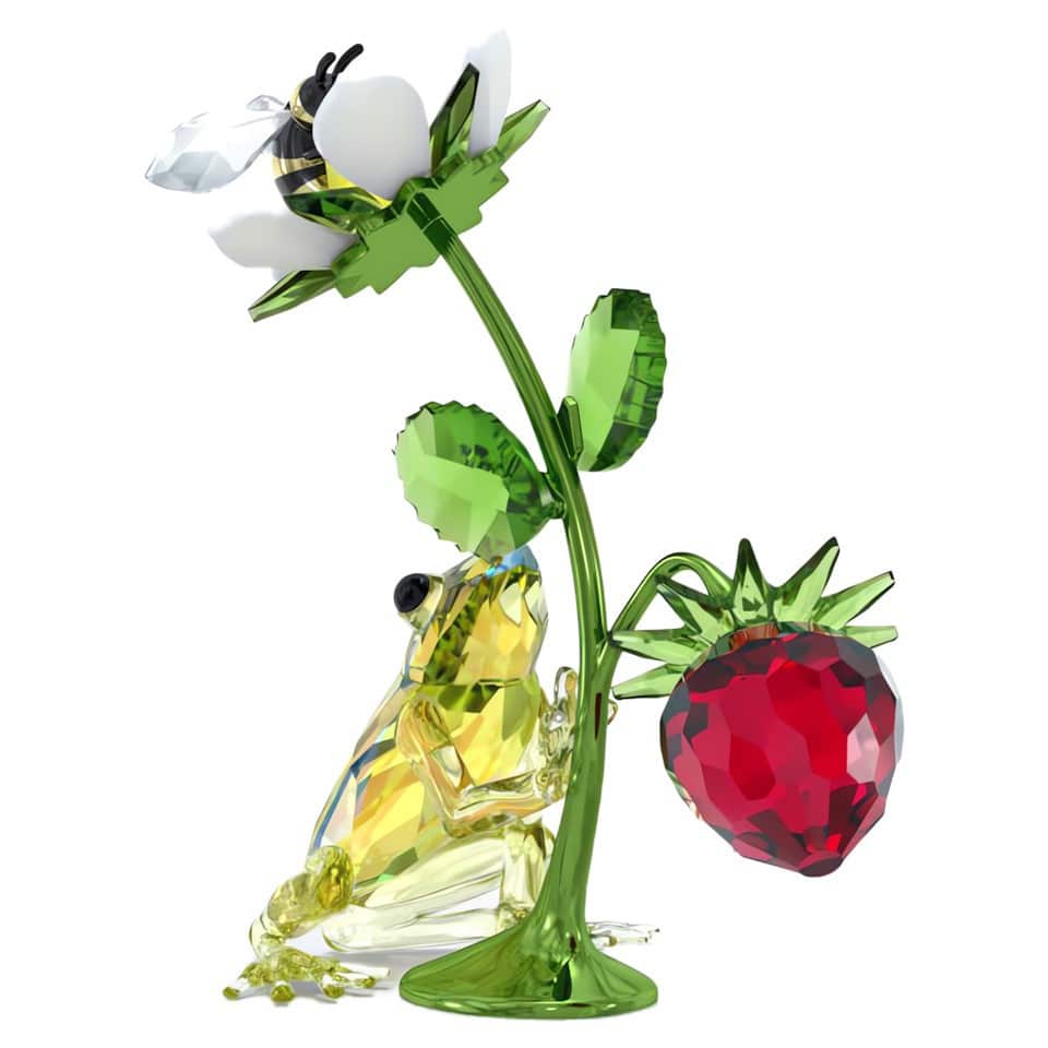 Swarovski Idyllia Frog, Bee and Strawberry -Swarovski