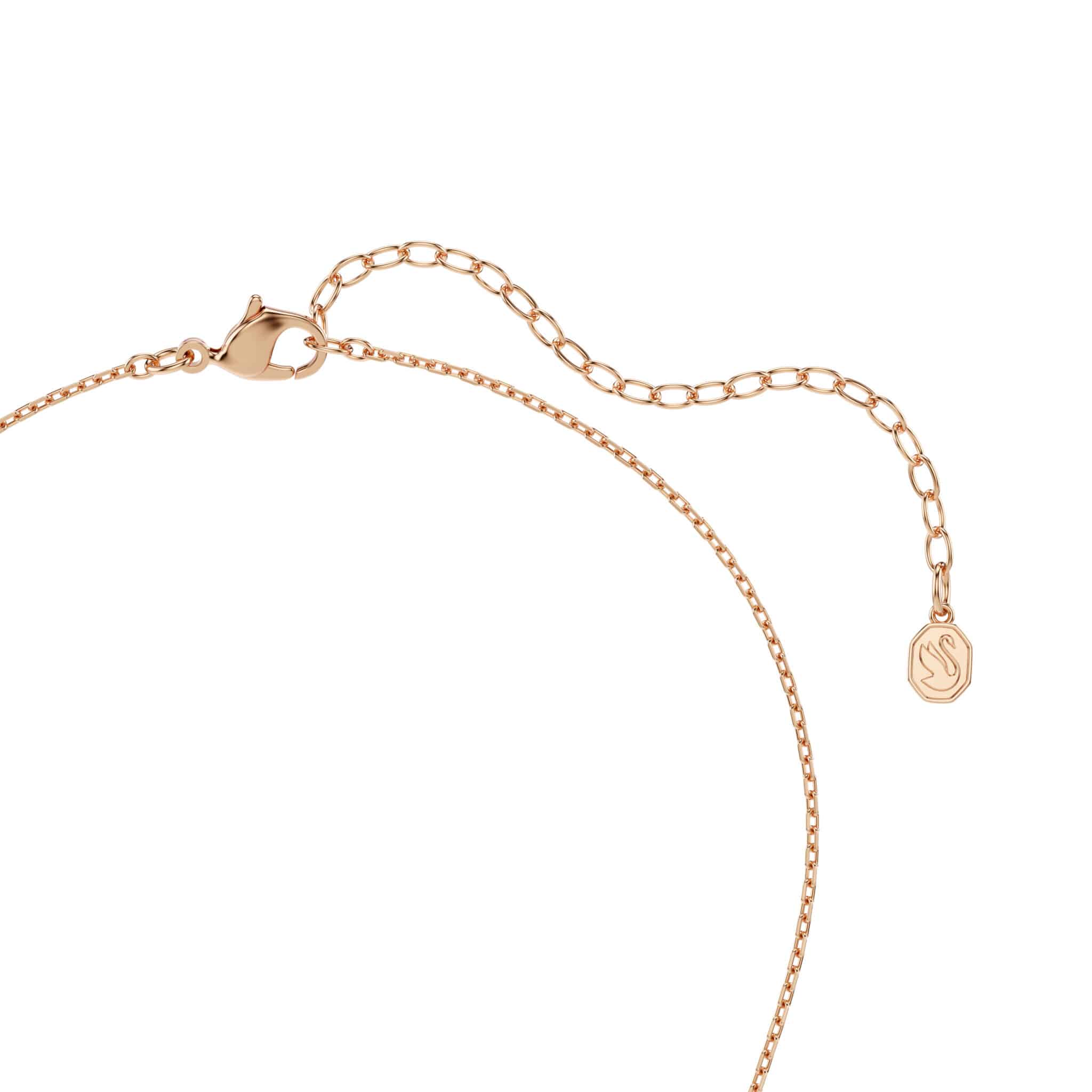 Swarovski Idyllia set, Mixed cuts, Heart with arrow, White, Rose gold-tone plated -Swarovski