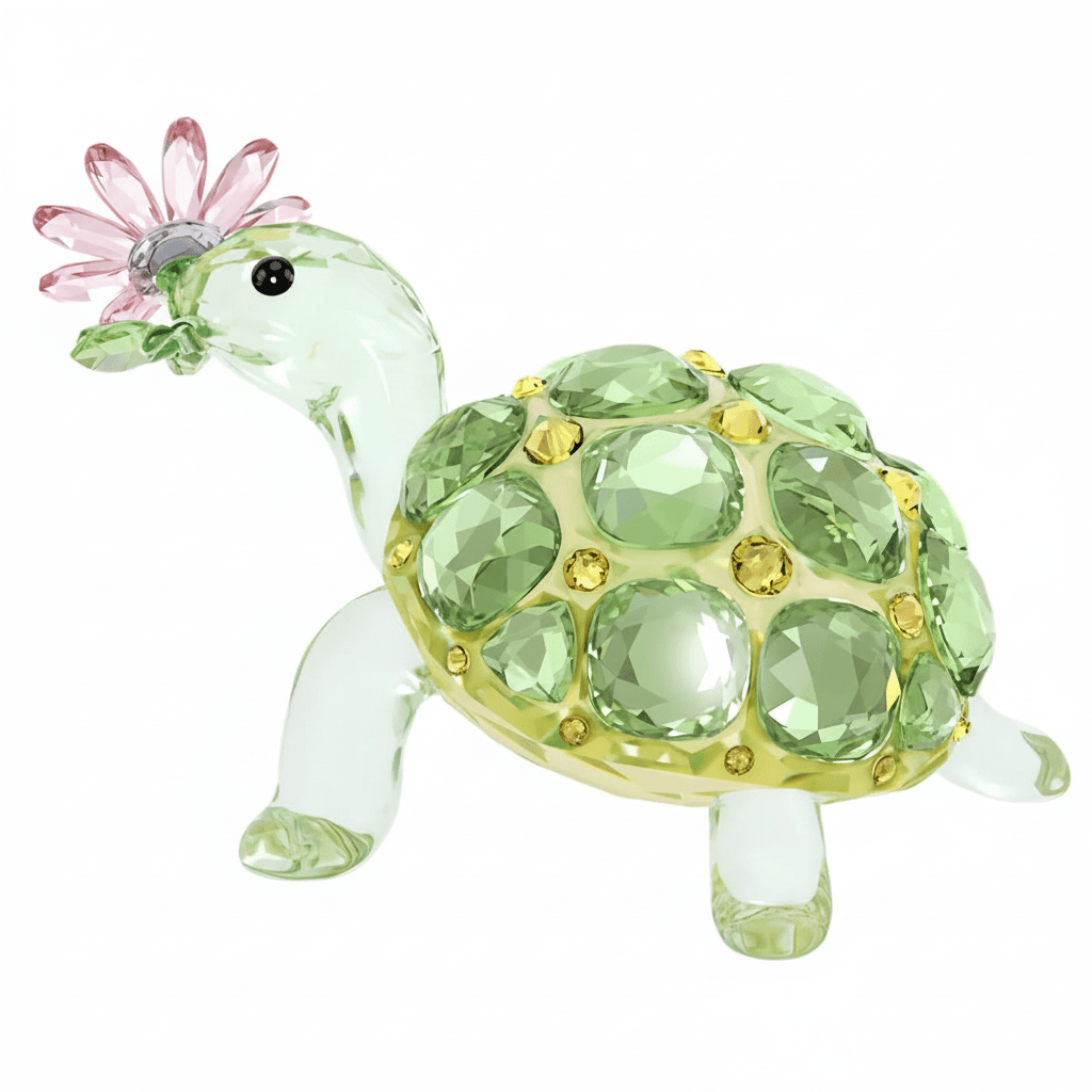 Swarovski Idyllia Tortoise and Daisy -Swarovski