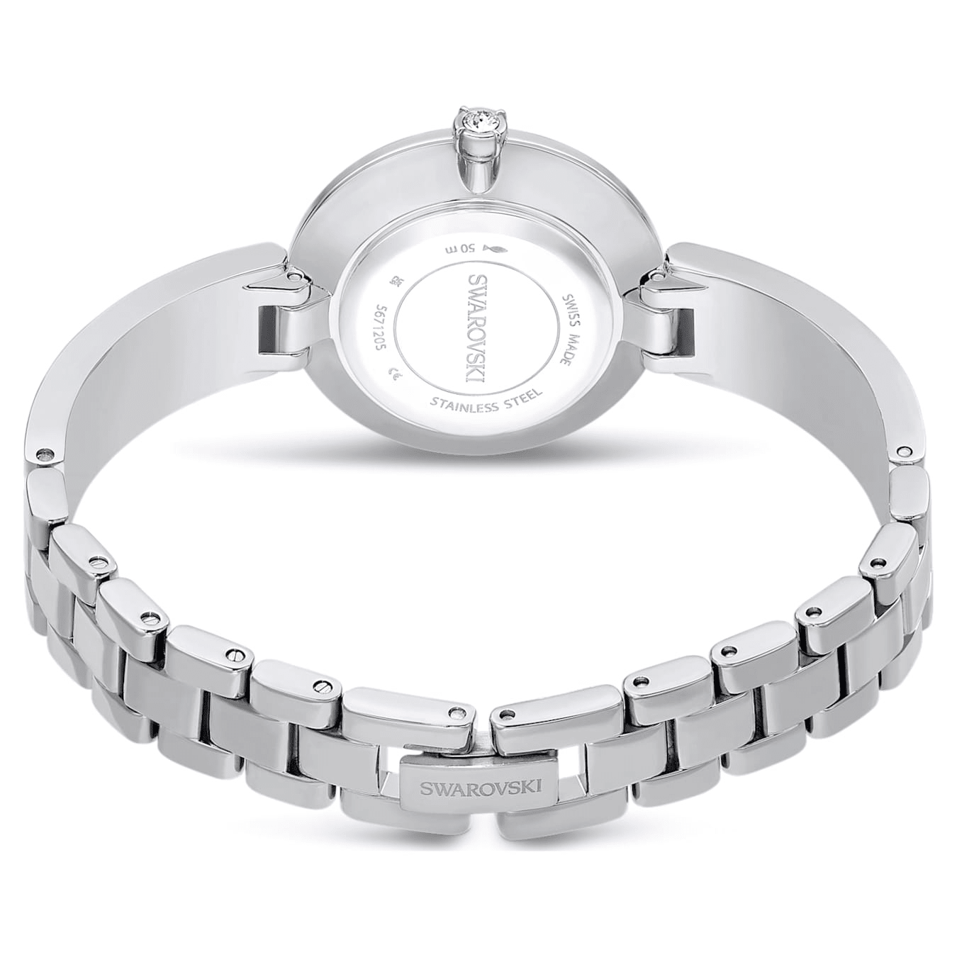 Swarovski Illumina Watch, Swiss Made, Metal bracelet, Silver tone, Stainless steel -Swarovski