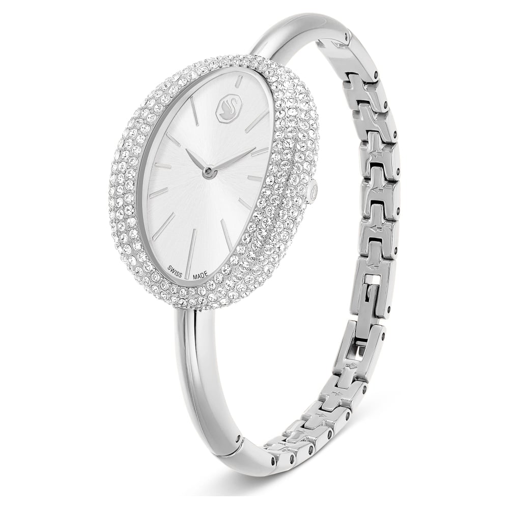 Swarovski Imber Bangle Watch, Swiss Made, Metal Bracelet, Silver tone, Stainless steel -Swarovski