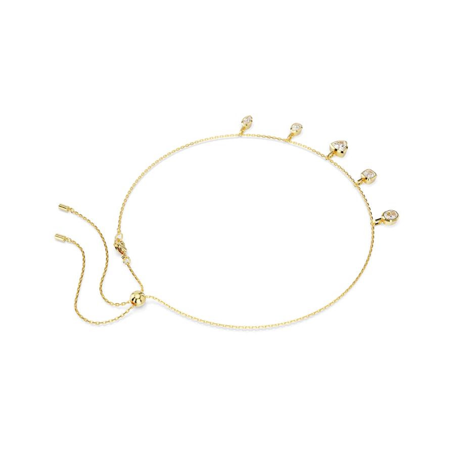 Swarovski Imber Necklace, Mixed Cuts, White, Gold-tone Plated -Swarovski