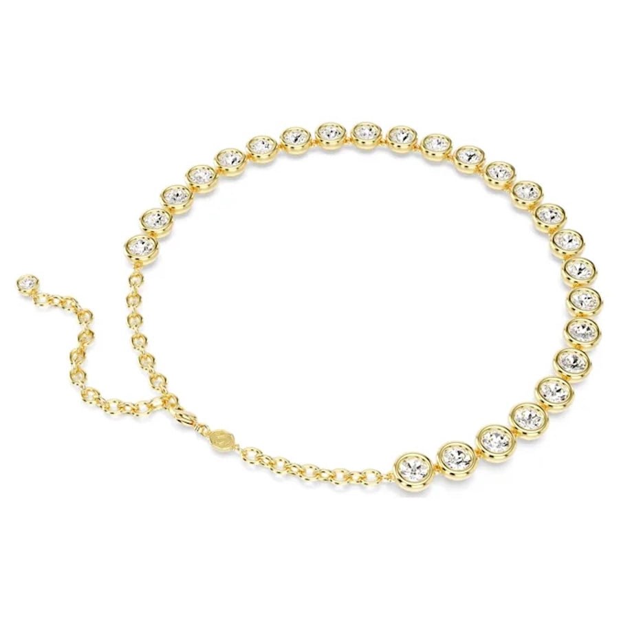 Swarovski Imber Necklace Round Cut White Gold-tone plated -Swarovski