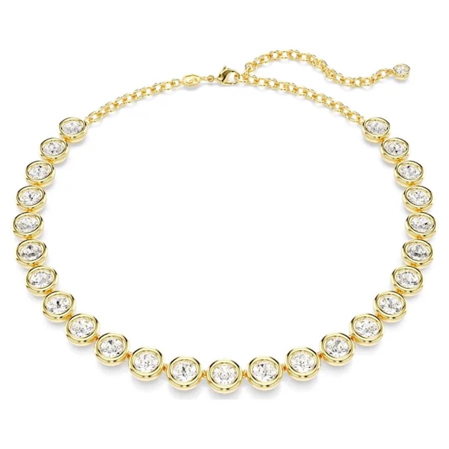 Swarovski Imber Necklace Round Cut White Gold-tone plated -Swarovski