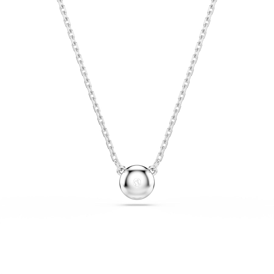 Swarovski Imber Pendant, Round Cut, White, Rhodium Plated -Swarovski