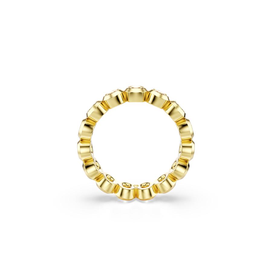 Swarovski Imber Ring, Round Cut, White, Gold-tone Plated -Swarovski