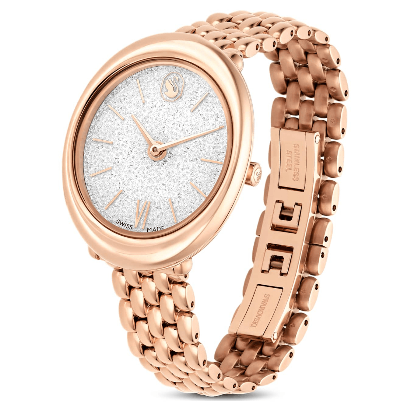 Swarovski Imber Watch, Swiss Made, Metal Bracelet, Gold tone, Rose Gold-tone Finish -Swarovski