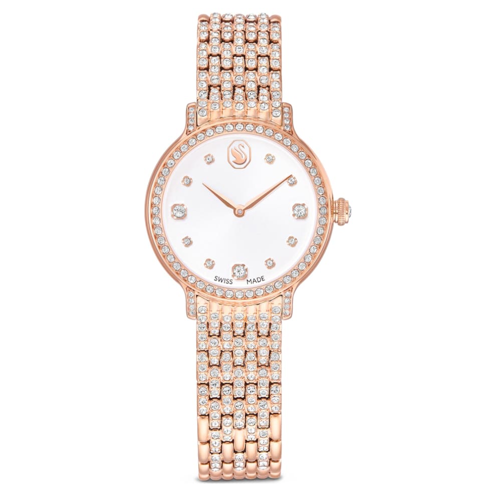 Swarovski Imber Watch, Swiss Made, Metal Bracelet, Rose gold tone, Rose gold-tone finish -Swarovski