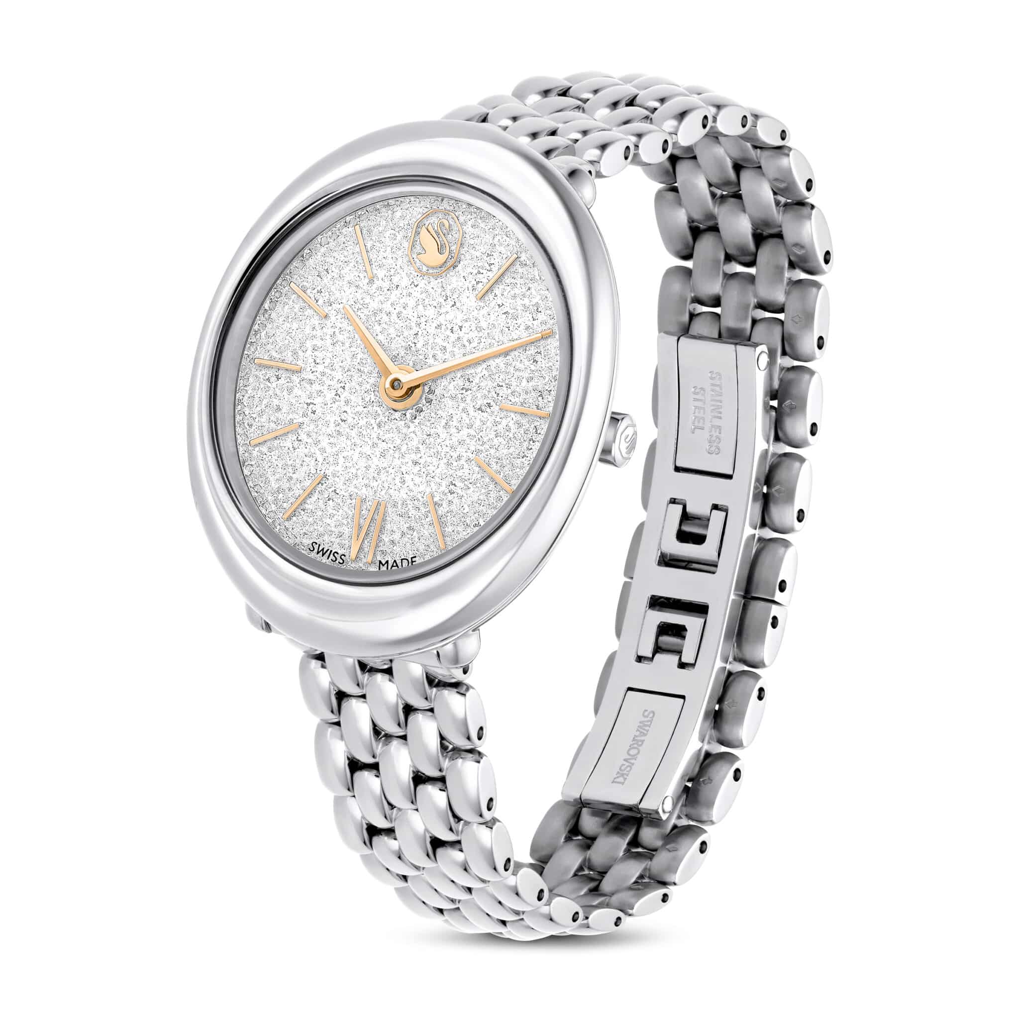 Swarovski Imber Watch, Swiss Made, Metal bracelet, Silver tone, Stainless steel -Swarovski