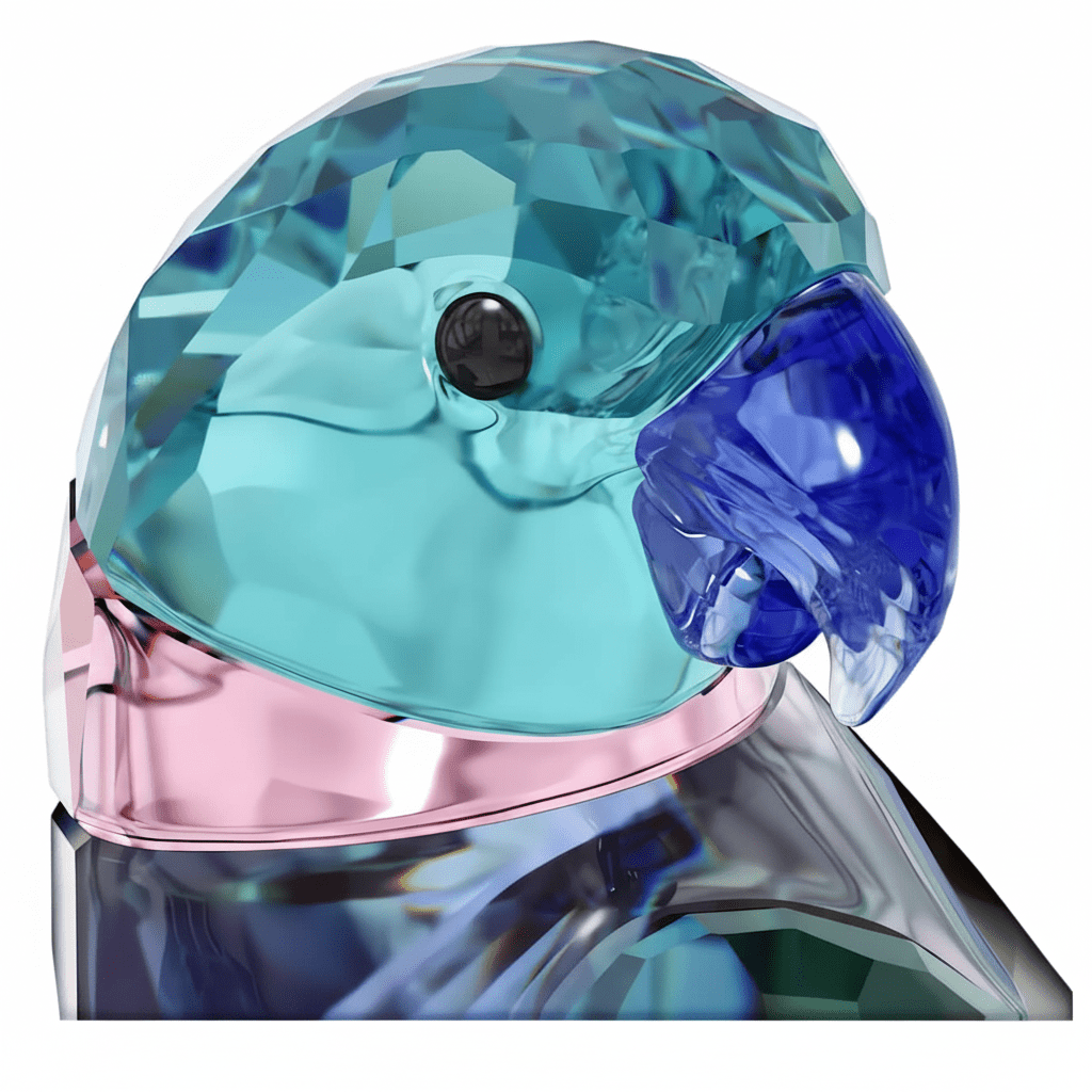Swarovski Jungle Beats Parakeet Couple -Swarovski