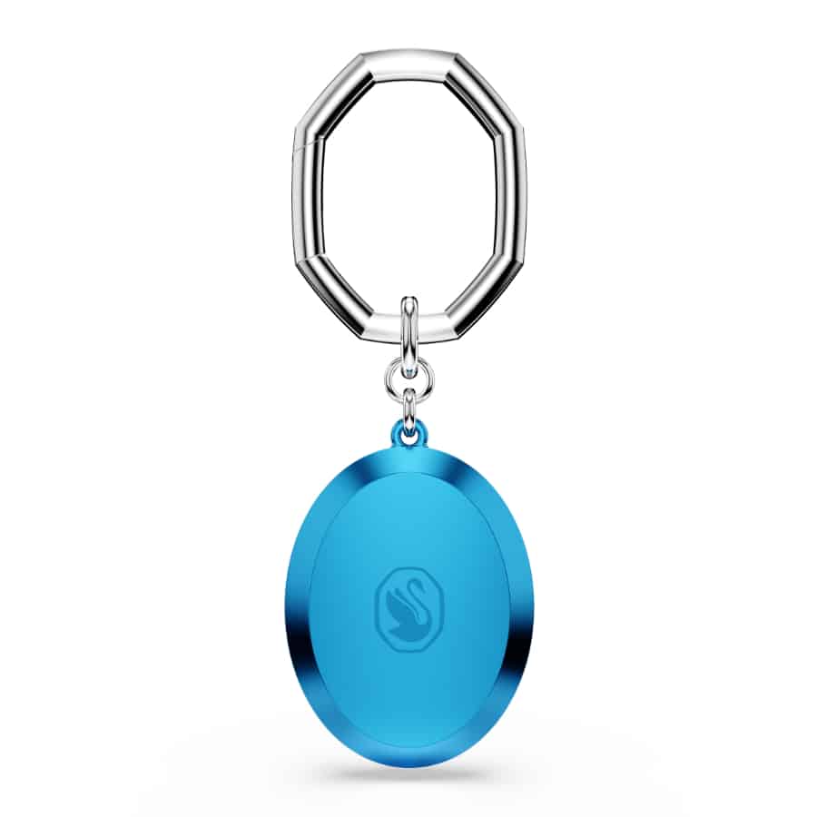 Swarovski Key Ring, Oval Cut, Blue, Mixed Metal Finish -Swarovski