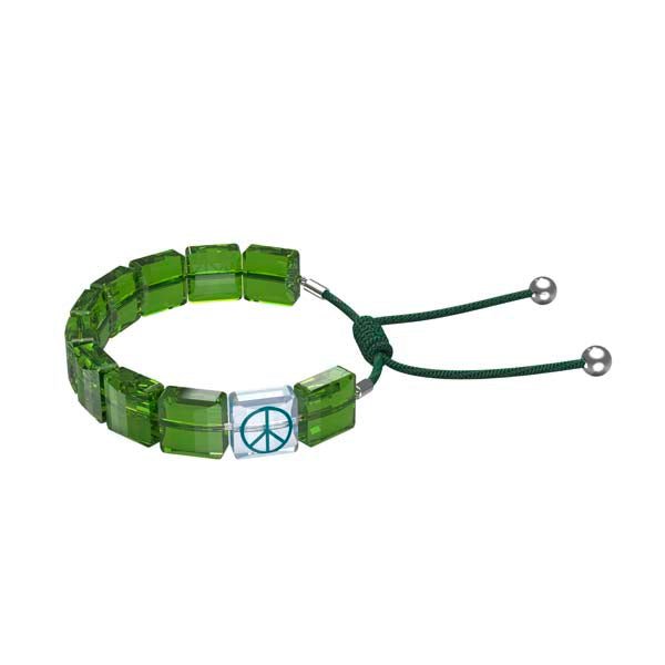 Swarovski Letra Bracelet Peace Sign -Swarovski