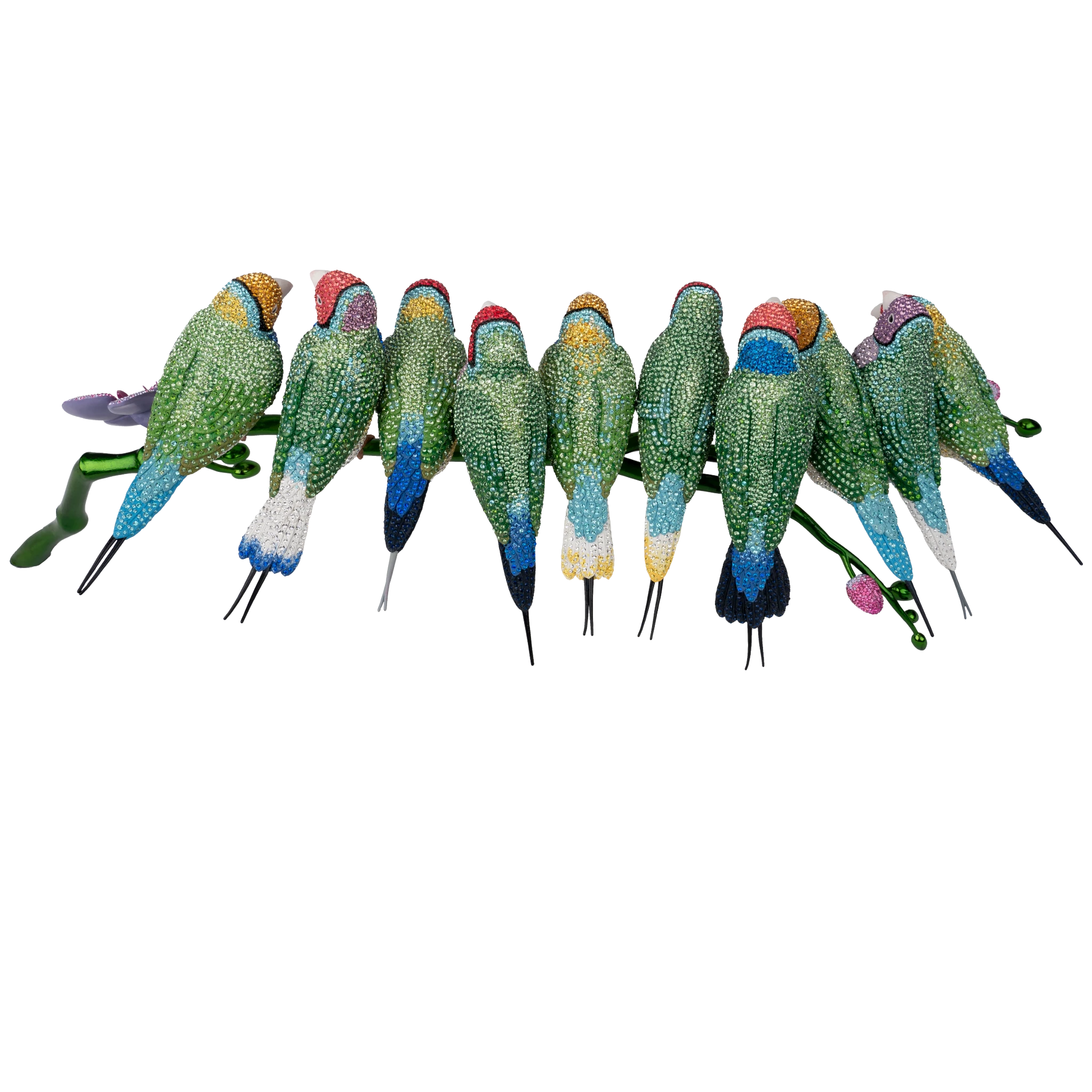 Swarovski Limited Edition Crystal Myriad Gouldian Finches -Swarovski