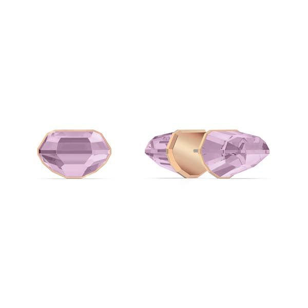 Swarovski Lucent Stud Earring , Single, Pink, Rose-Gold Tone Plated -Swarovski